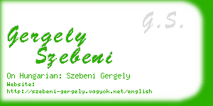 gergely szebeni business card